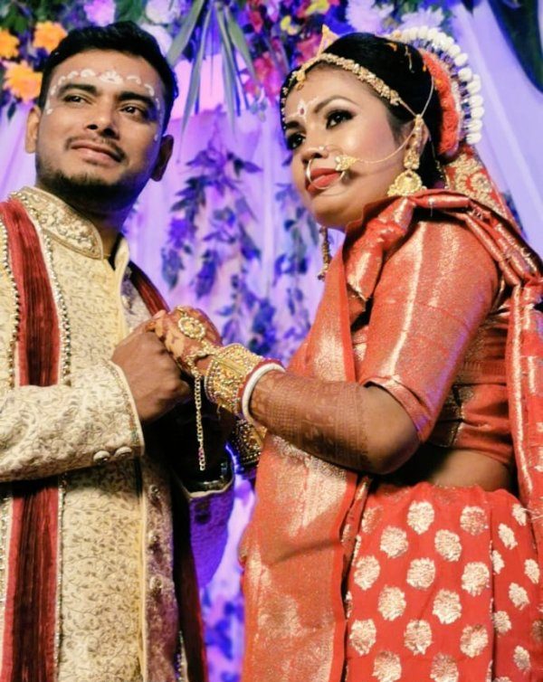 Manoj Sarkar on his wedding day