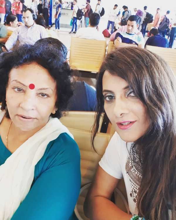 Naaz Joshi with her mother