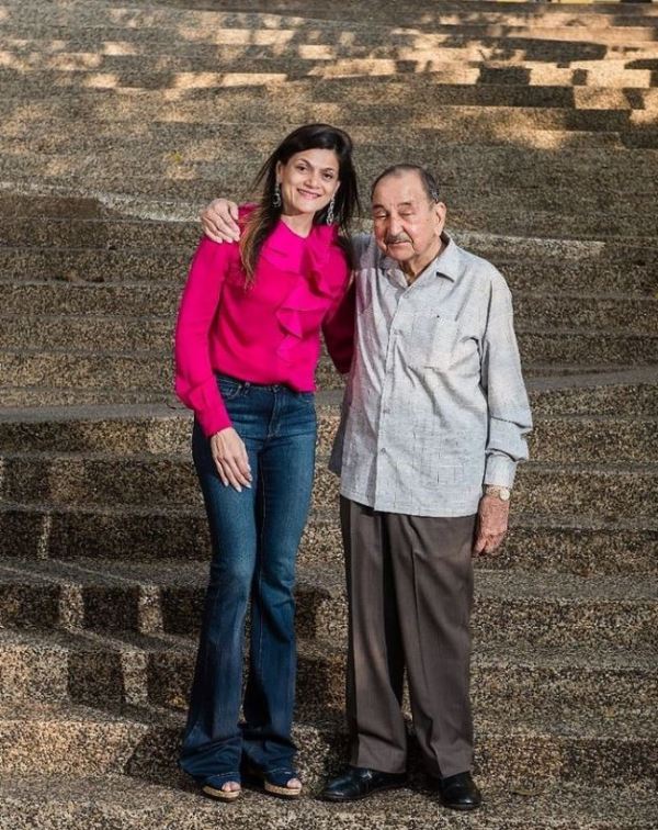 Neerja Birla with her father