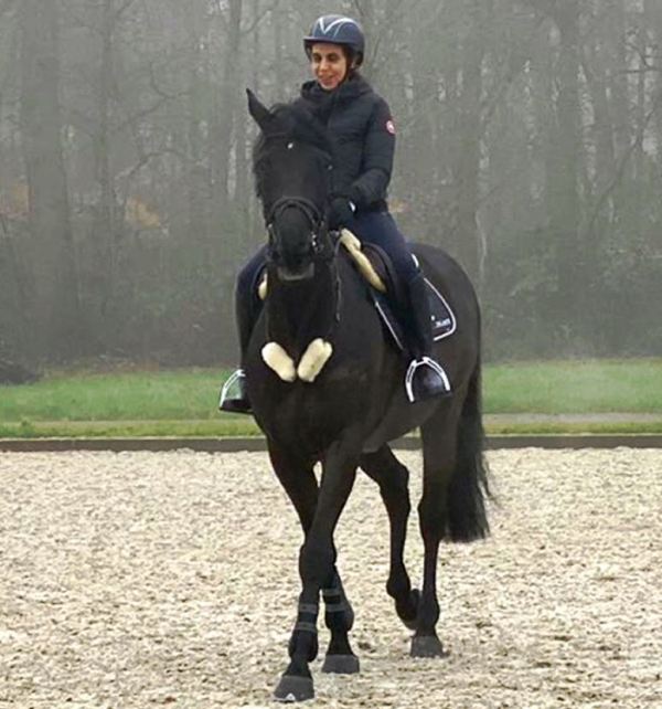 Nisa Godrej showing off her equestrian skills