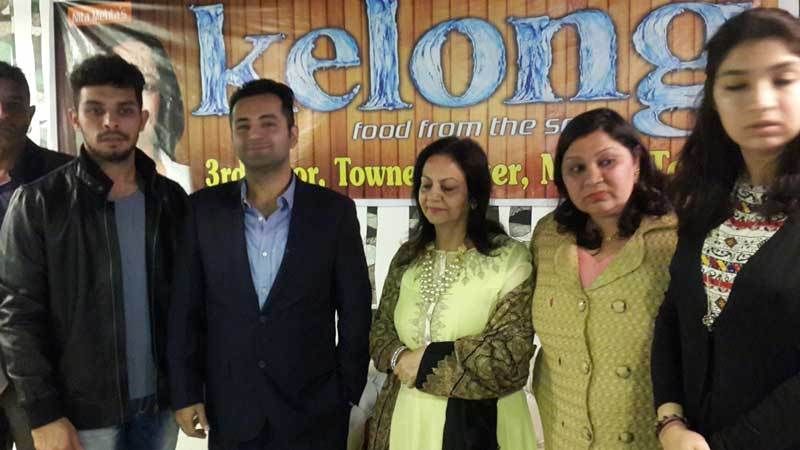 Nita Mehta at the opening ceremony of her restaurant 'Kelong'