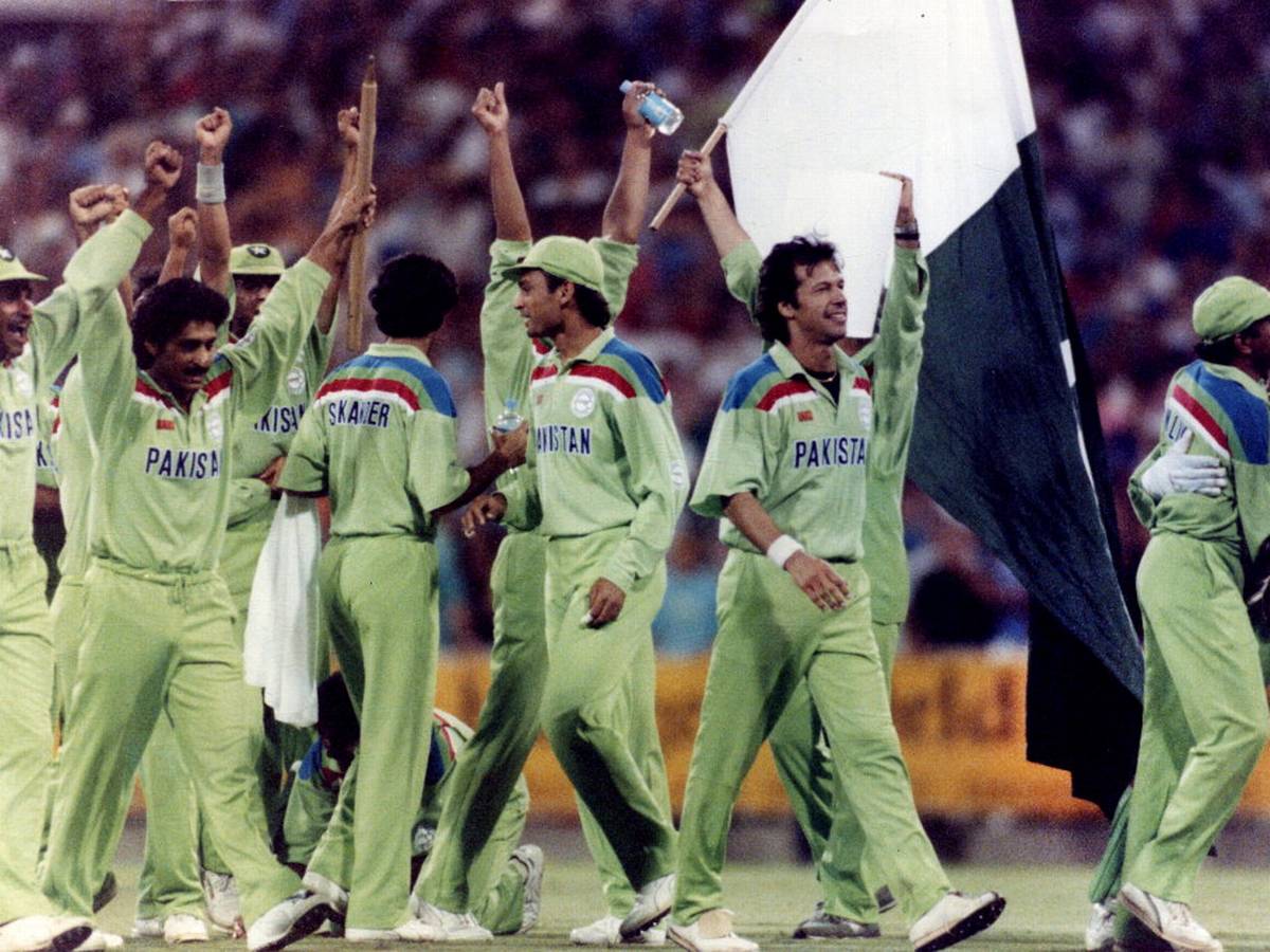 Pakistan after winning the 1992 World Cup