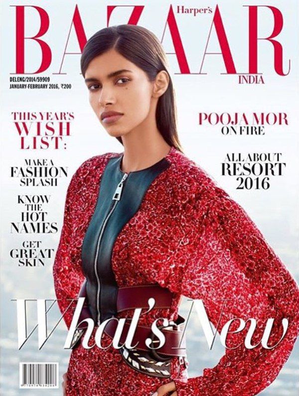 Pooja Mor on the cover of Harper`s Bazaar cover