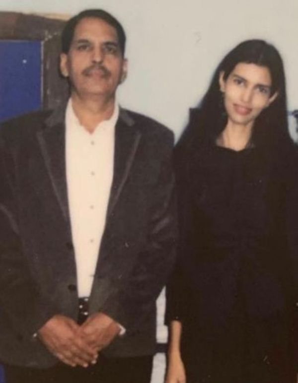 Pooja Mor with her father