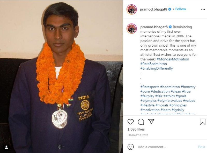 Pramod Bhagat's Instagram post