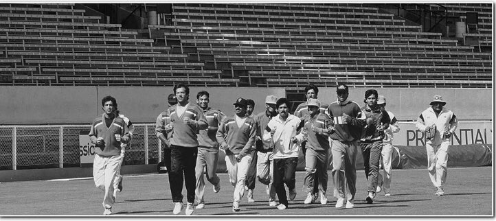Ramiz Practice session before the 1992 World Cup opening game