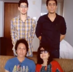 Ramiz Raja with his two sons