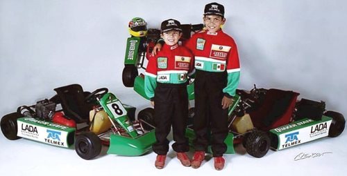 Sergio Perez (left) with his brother Antonio Perez