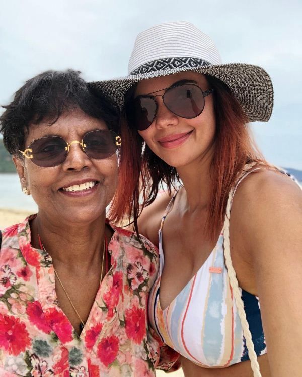 Sharmila Nicollet with her mother