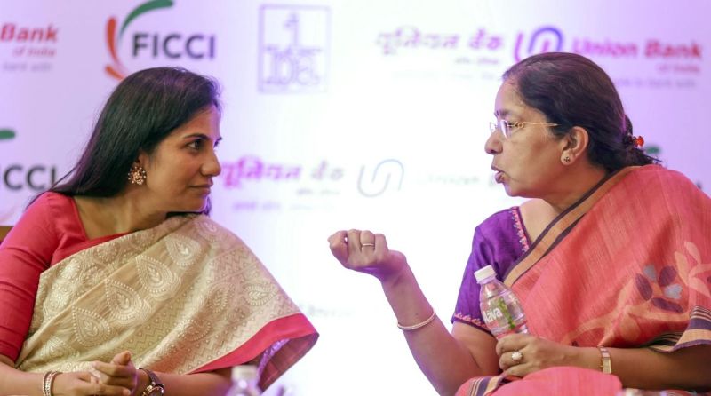 Shikha Sharma talking to Chanda Kochhar