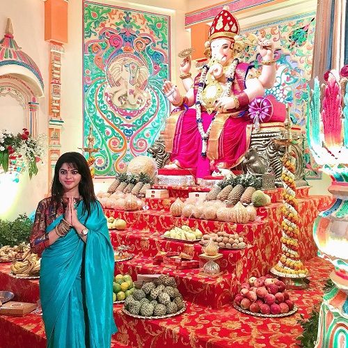 Sneha Wagh at Ganesh Chaturthi celebrations