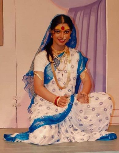 Sneha Wagh in a Marathi play