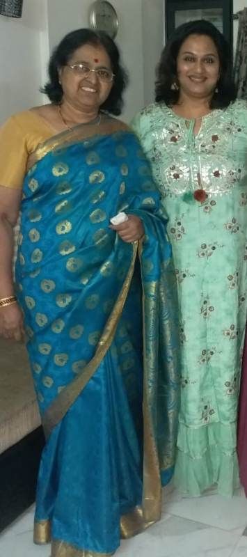 Surekha with her mother