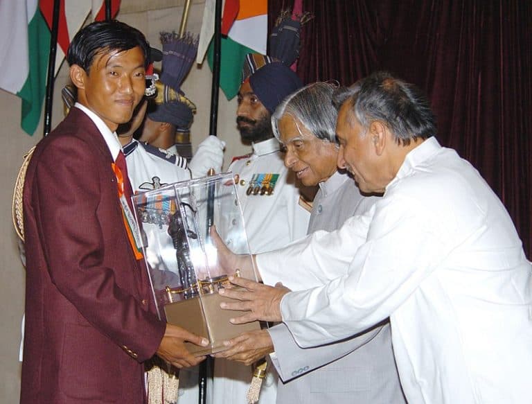 Tarundeep Rai with Arjuna Award in 2005