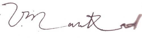 Vinoo Mankad's signature