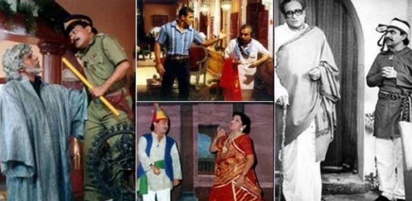 A collage of the scenes of the movies done by Ghanshyam Nayak in Bollywood