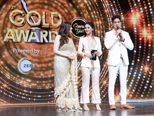 Donal Bisht hosting the 12 Gold Awards 2019