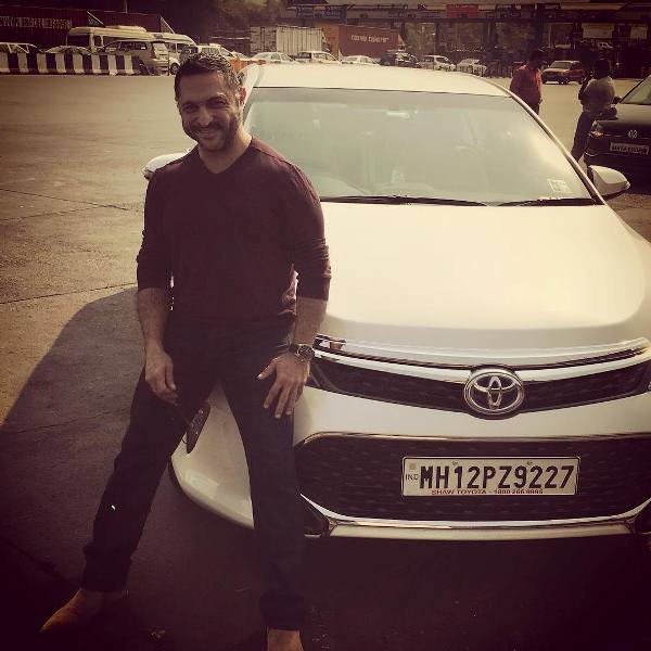 Kaizzad with his Toyota car