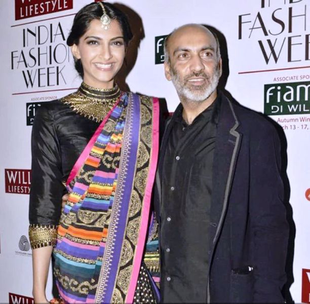 Manish Arora with Sonam Kapoor wearing his label