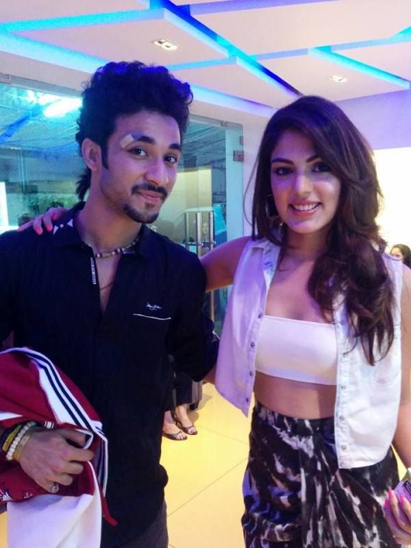 Raghav Juyal with Rhea Chakraborty during the promotions of Sonali Cable
