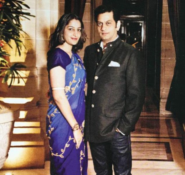 Raghavendra Rathore with his wife