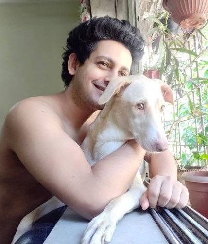 Adish with his pet