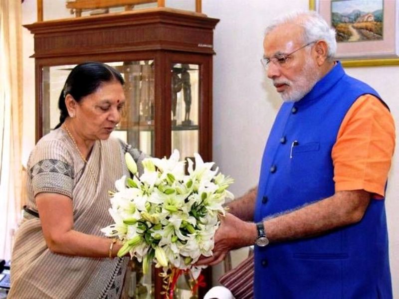 Anandiben Patel with PM Narendra Modi