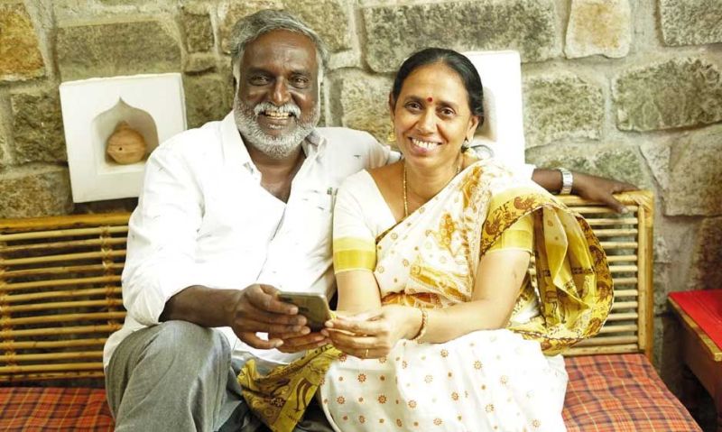 Bava Chelladurai with his wife