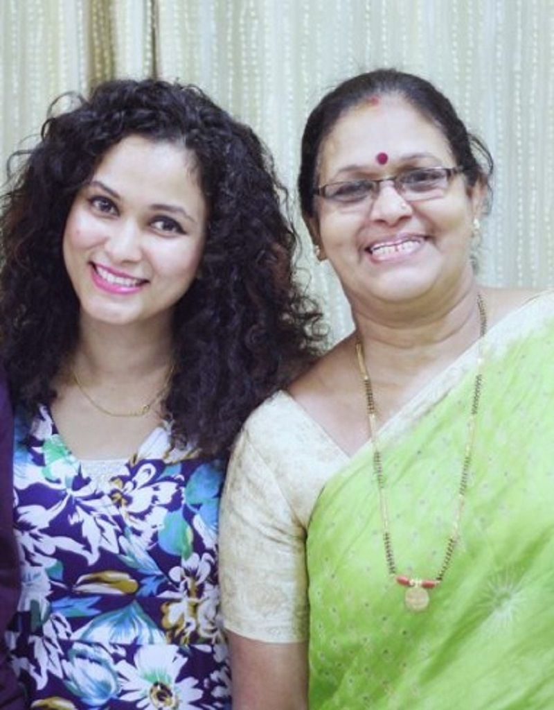 Neetha with her mother