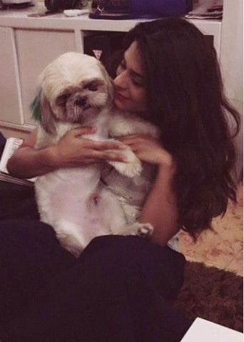 Poonam with her dog Flirty