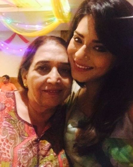 Poonam with her mother