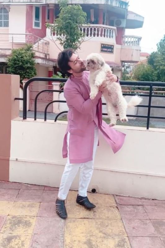 Sanjay Gagnani with his pet dog