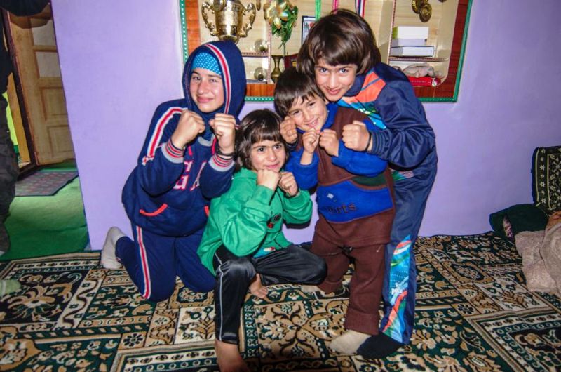 Tajamul Islam with her siblings