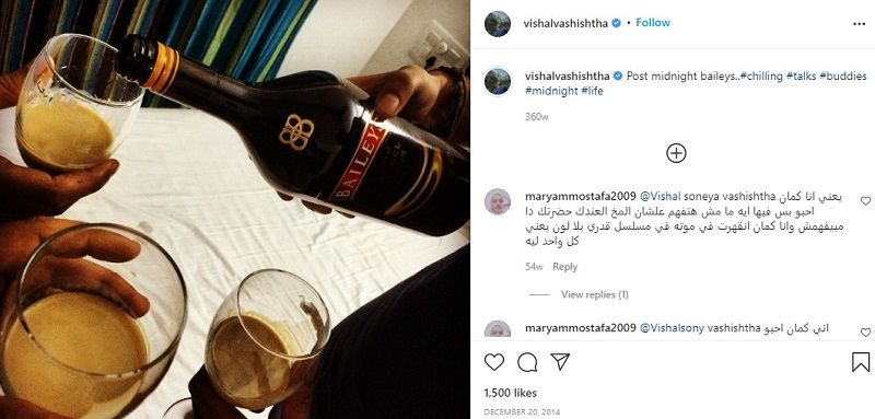 Vishal`s Instagram post about his drinking habits