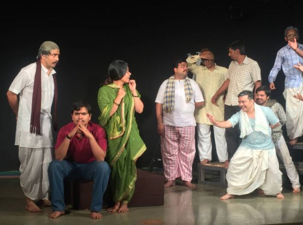 A picture from Satish Alekar's play Mahanirvan