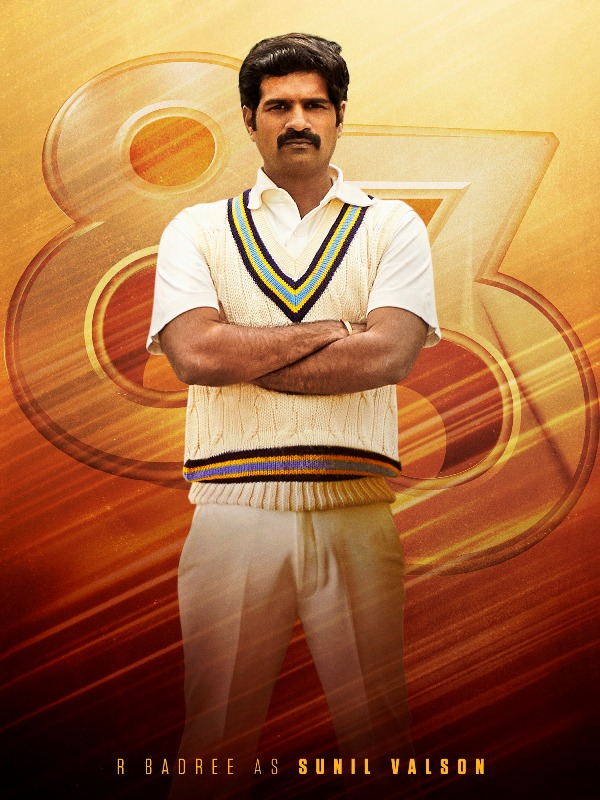 A promotional poster for the film '83' (2021) featuring R Badree