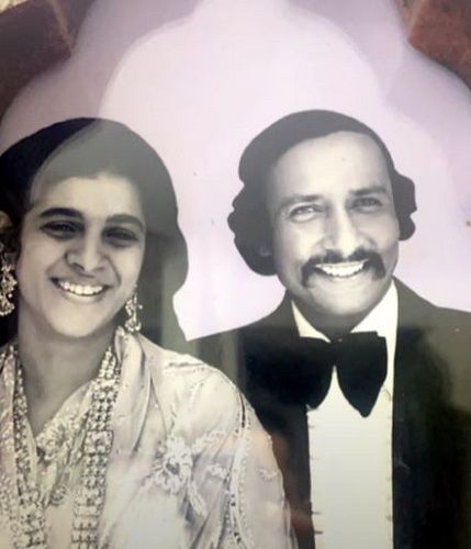 An old picture of Habiba Kirmani and Syed Kirmani