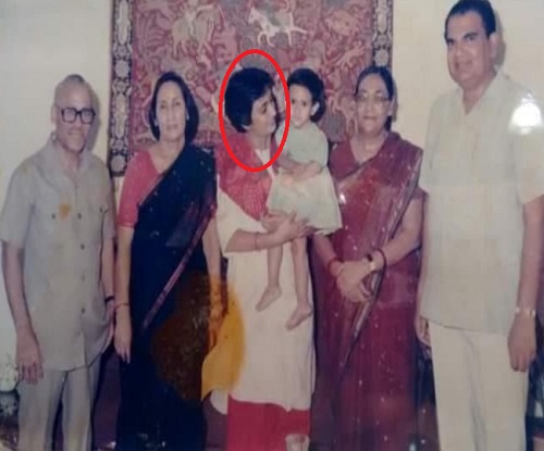 An old picture of Madhulika Rawat with her family