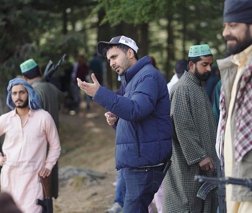 Arvindr Khaira while giving directions on the sets of a music video