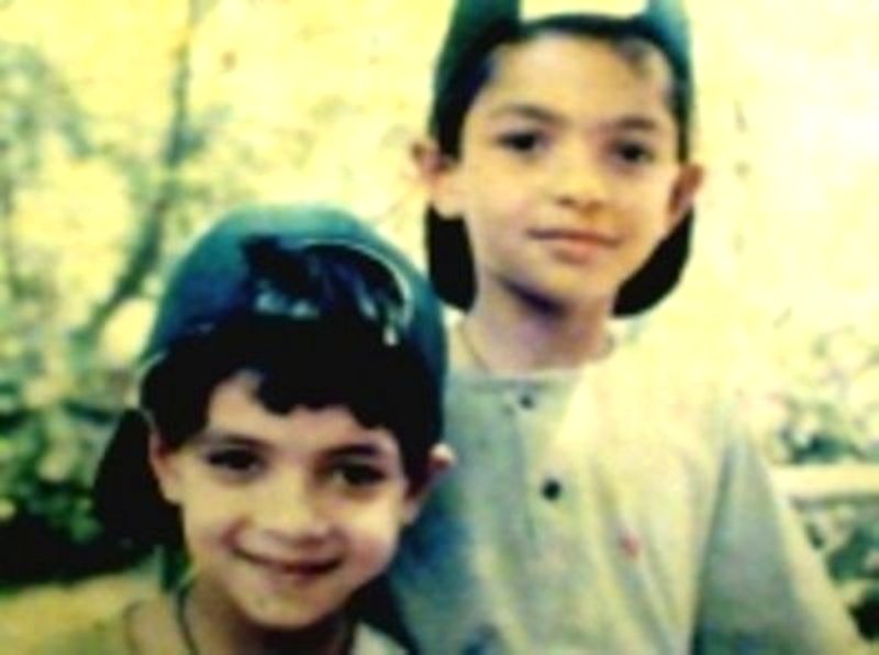 Childhood picture of Surya Azad with his brother Somya Azad