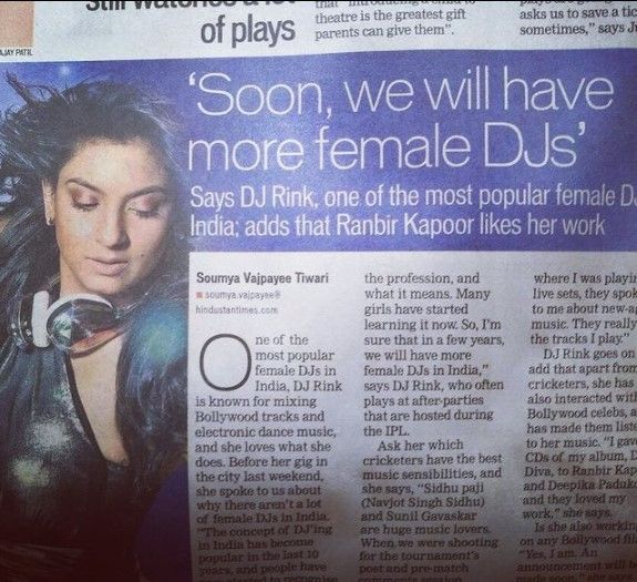 DJ Rink featured in a newspaper