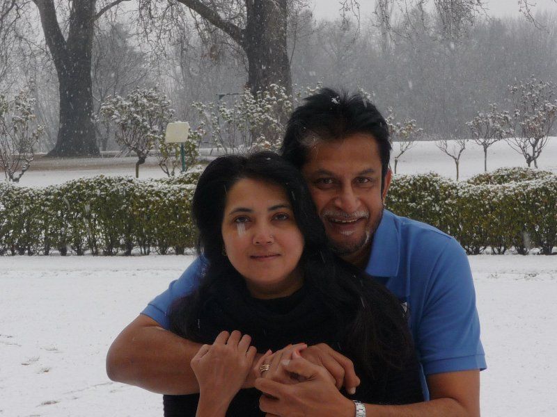 Deepa with her husband