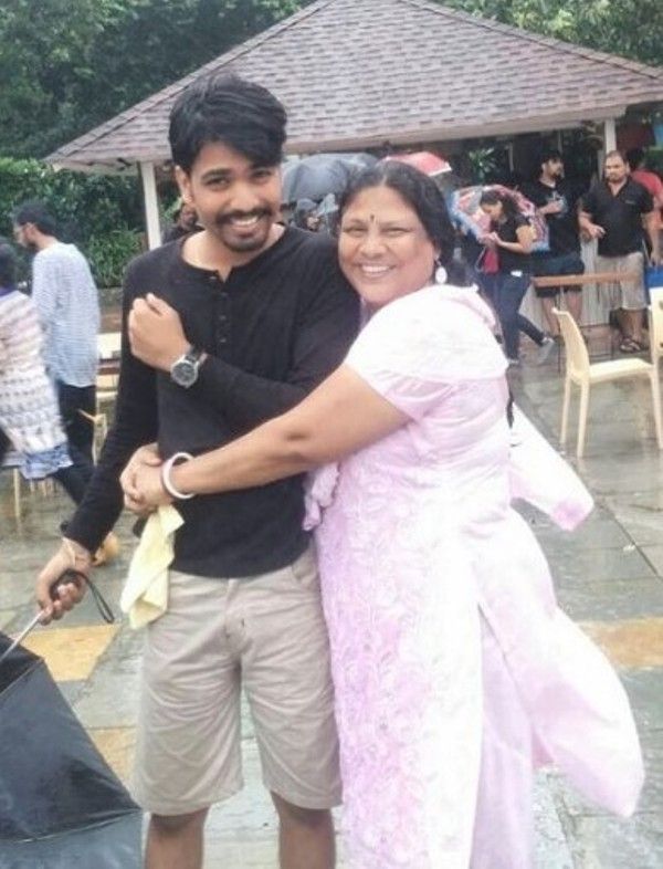Dhawal with his mother