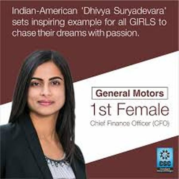 Dhivya Suryadevara First female CFO