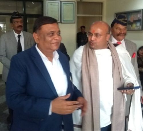 Gauravv Mittal with Minister Atul Garg