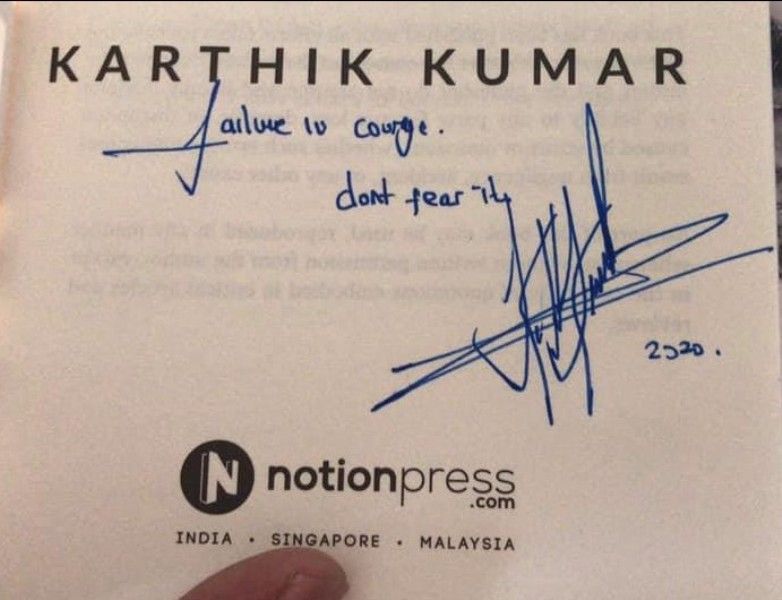 Karthik`s signature