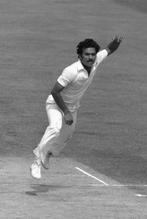 Madan Lal bowling in a match