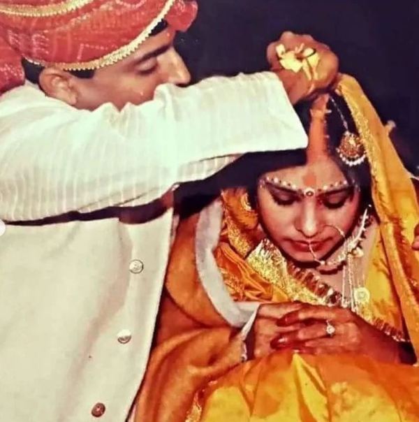 Malini Awasthi on her wedding day