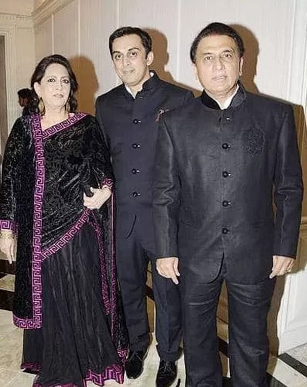 Marshneil Gavaskar with her son and husband