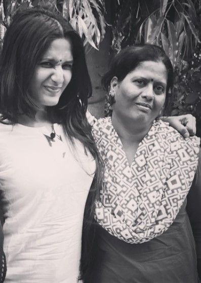 Ruchiraa with her mother